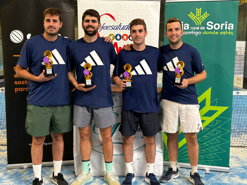 Copiso gana las dos categorías masculinas del II Torneo Interempresarial de Pádel de FOESaludable Ganadores de Copiso en la categoría masculina oro y plata.